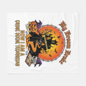 Besen Gebrochen Tatorttechniker Halloween Hexe Fleecedecke (Vorderseite (Horizontal))