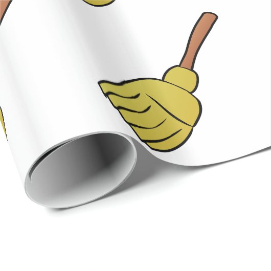Besen Geschenkpapier (Rolleneckpunkt)