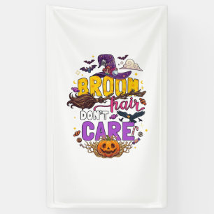 Besen Haar Egal Halloween Hexenhut Kürbis C Banner