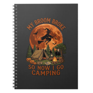 Besen kaputt Halloween Hexe Camping Zelt Lagerfeue Notizblock