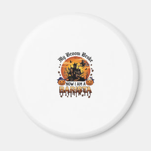 Besen Zerbrochener Barista Halloween Hexe Kaffee K Magnet