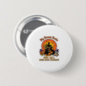 Besenbruch-Tatorttechnikerin Halloween Hexe Button (Vorne & Hinten)
