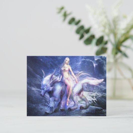 Besenlehrer in der verlassenen Welt Postkarte (Stehend Vorderseite)