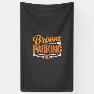 Besenparkplatz Halloween-Vektordesign_1 Banner