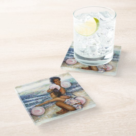 Besessen davon, das Unmögliche zu erobern Glasuntersetzer (Schrägansicht)