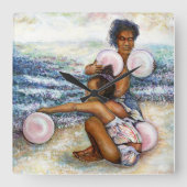 Besessen davon, das Unmögliche zu erobern Quadratische Wanduhr (Vorderseite)