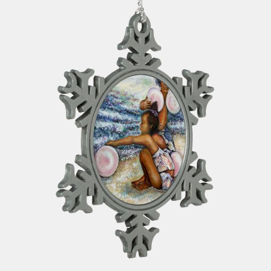 Besessen davon, das Unmögliche zu erobern Schneeflocken Zinn-Ornament (Links)