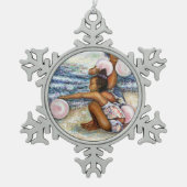 Besessen davon, das Unmögliche zu erobern Schneeflocken Zinn-Ornament (Vorderseite)