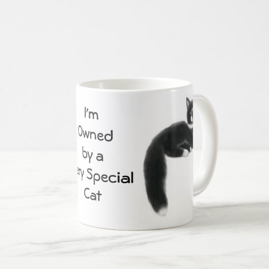 Besessen durch eine spezielle Katzen-Tasse Kaffeetasse (VorderseiteRechts)