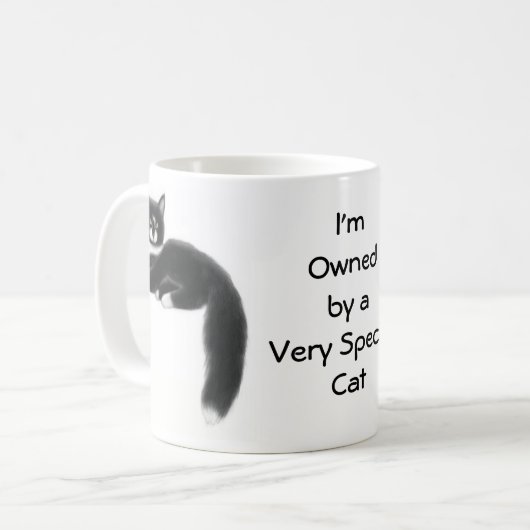 Besessen durch eine spezielle Katzen-Tasse Kaffeetasse (Vorderseite Links)