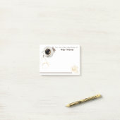 Besessen durch Kaffee-Post-Itanmerkungen Post-it Klebezettel (Auf Schreibtisch)