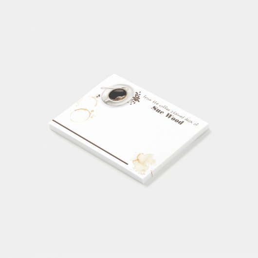 Besessen durch Kaffee-Post-Itanmerkungen Post-it Klebezettel (angewinkelt)