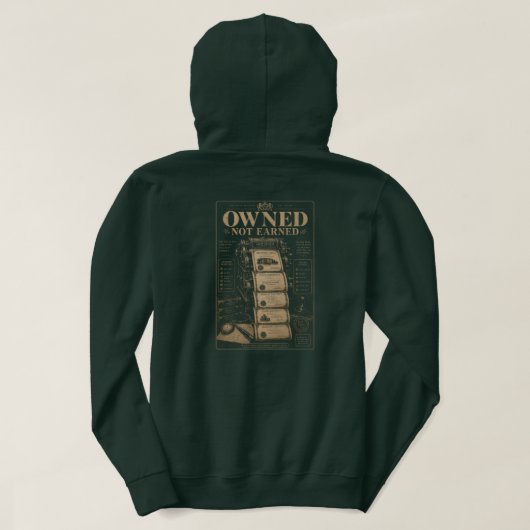 Besessen nicht verdient hoodie (Design Rückseite)