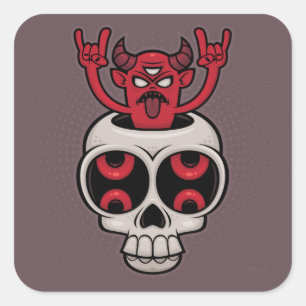 besessen quadratischer aufkleber