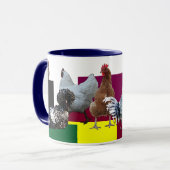Besessene Huhn-Störung: Collage Tasse (Vorderseite Links)