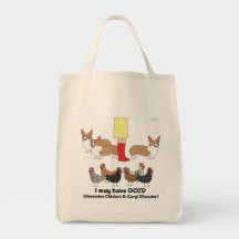 Besessene Huhn-u. Corgi-Störungs-Taschen-Tasche