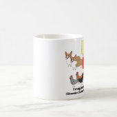 Besessene Huhn-u. Corgi-Störungs-Tasse Kaffeetasse (Mittel)