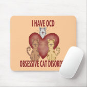 Besessene Katzen-Störung Mousepad (Mit Mouse)