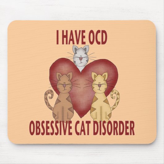 Besessene Katzen-Störung Mousepad (Vorne)