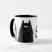 besessene Tasse der schwarzen Katze (Vorderseite Links)