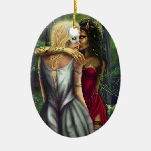 "Besessene" Verzierung Keramikornament (Vorne)