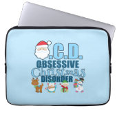 Besessene Weihnachtsstörung (blau) Laptopschutzhülle (Vorderseite)