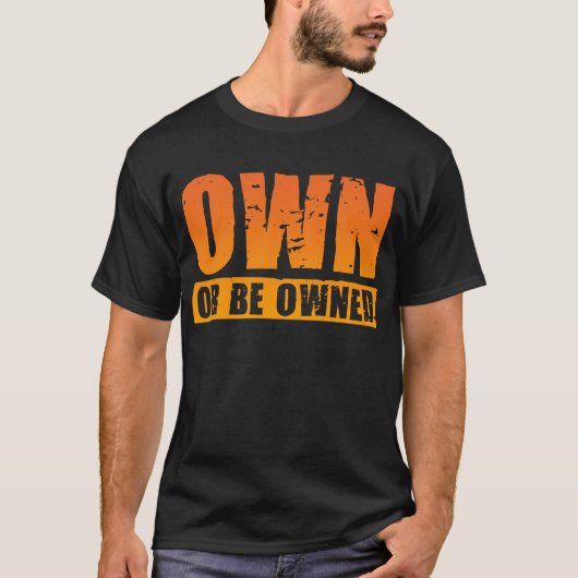 Besessenen (Fahrwerk orange-beunruhigt/Schwarzes) T-Shirt (Vorderseite)