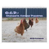 Besessener Huhn-Störungs-Kalender Kalender (Titelbild)