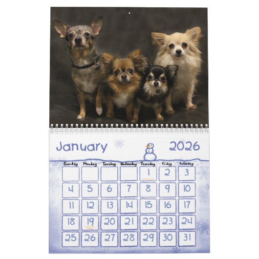 Besessener Kalender der Chihuahua-Störungs-2015 (Jan 2026)