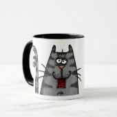 besessener Tabby Tasse (Vorderseite Links)
