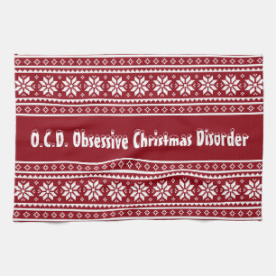 Besessenes Geschirrtuch der Weihnachtsstörung OCD