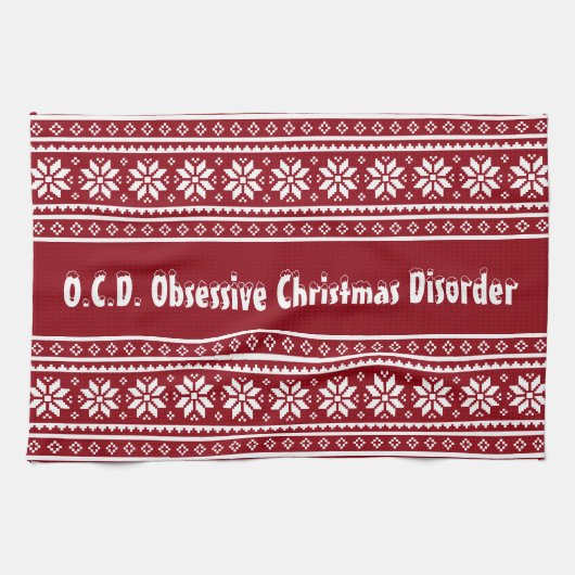 Besessenes Geschirrtuch der Weihnachtsstörung OCD (Horizontal)