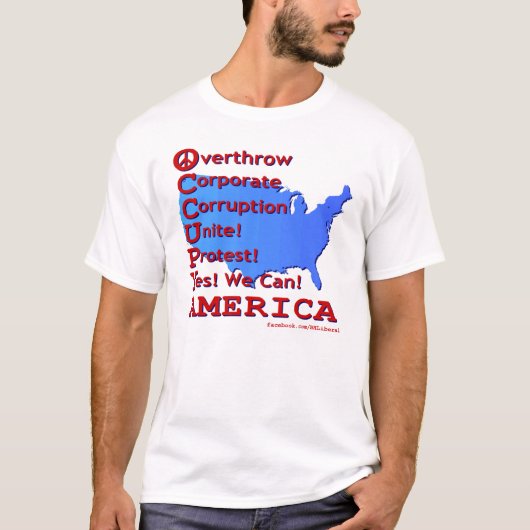 Besetzen Sie Amerika! T-Shirt (Vorderseite)