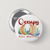 Besetzen Sie Des Moines Button (Vorne & Hinten)