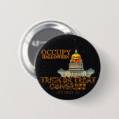 Besetzen Sie Halloween am 31. Oktober Button (Vorne & Hinten)