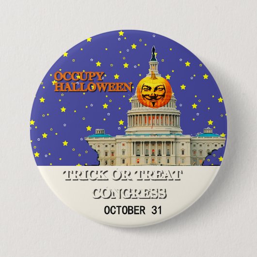 Besetzen Sie Halloween Button (Vorderseite)