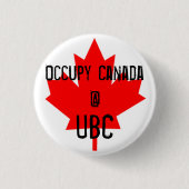 Besetzen Sie Kanada @ UBC-Universität des Button (Vorderseite)