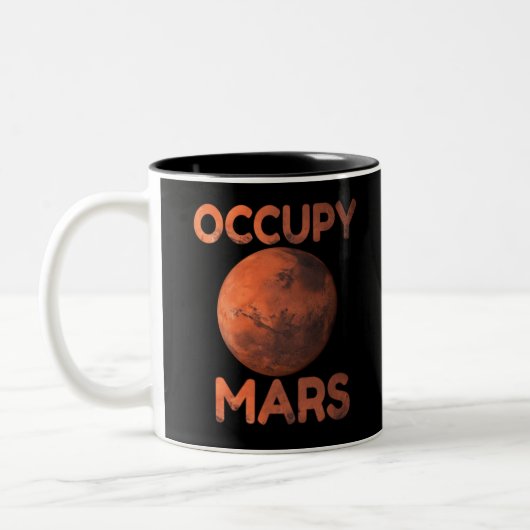 Besetzen Sie Mars-Raum-Rennen Terraform Zweifarbige Tasse (Links)