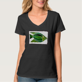 Besetzen Sie Planeten-Erd"Batik-grüne Fisch-" T - T-Shirt