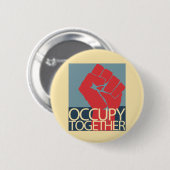 Besetzen Sie zusammen Protest-Kunst-Occupy Wall Button (Vorne & Hinten)