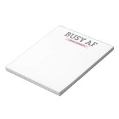 Besetzt AF | Moderne Typografie | Rosa Notizblock (Rotiert)