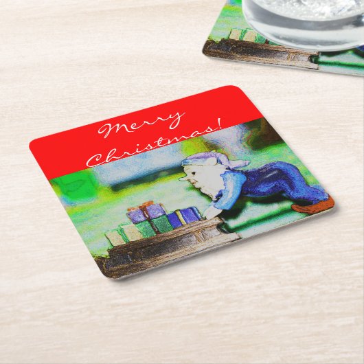 Besetzt Elf von Shirley Taylor Rechteckiger Pappuntersetzer (angewinkelt)