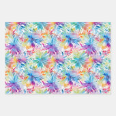 Besetzt florale Gefärbte Krawatte Muster Set 1 Geschenkpapier Set (Vorderseite 3)