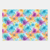 Besetzt florale Gefärbte Krawatte Muster Set 1 Geschenkpapier Set (Vorderseite 2)