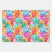 Besetzt florale Gefärbte Krawatte Muster Set 5 Geschenkpapier Set (Vorderseite 2)