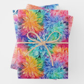 Besetzt florale Gefärbte Krawatte Muster Set 6 Geschenkpapier Set (Beispiel)