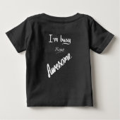 Besetzt Phantastisch Funny handgeschriebener Sloga Baby T-shirt (Rückseite)