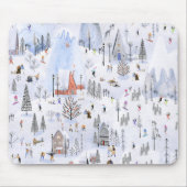 Besetzt Snowy Mountain Alpendorf Mousepad (Vorne)