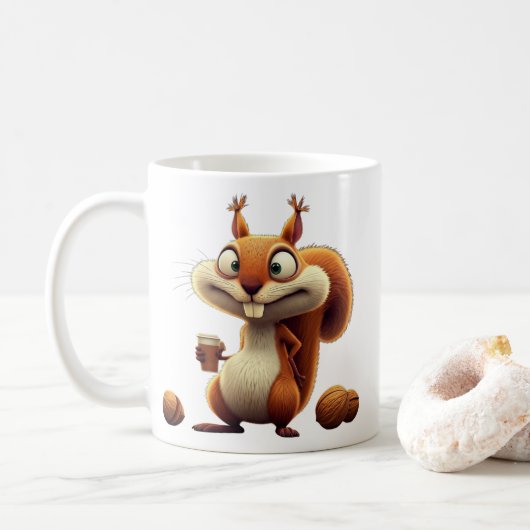 'Besetzt wie ein Eichhörnchen' Tasse (Mit Donut)