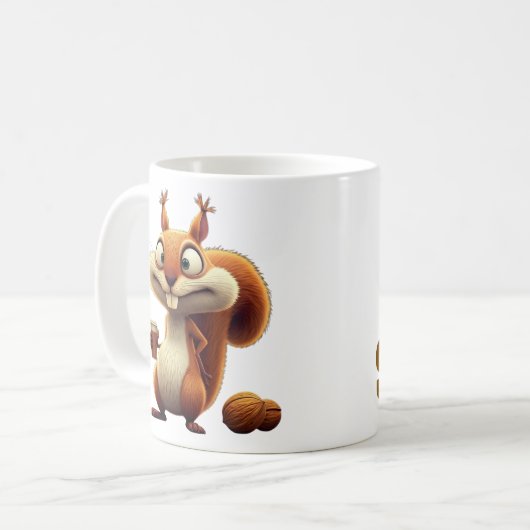 'Besetzt wie ein Eichhörnchen' Tasse (Vorderseite Links)